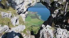 Blick hinunter zum Mondsee